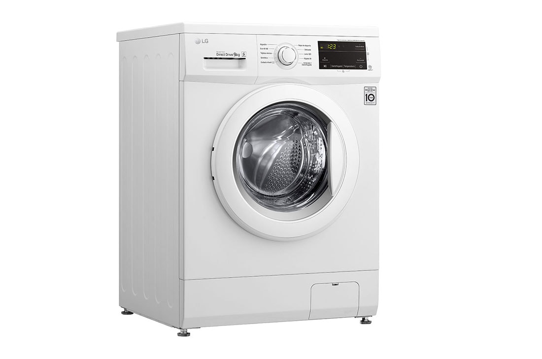 Máquina de lavar roupa LG F4J3VY3W, 9 kg, eficiência energética D, 1400 r.p.m., Inverter Direct Drive™, Steam™, branco